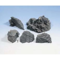 H0/TT/N Struktur Felsstücke Granit, 5 Stück